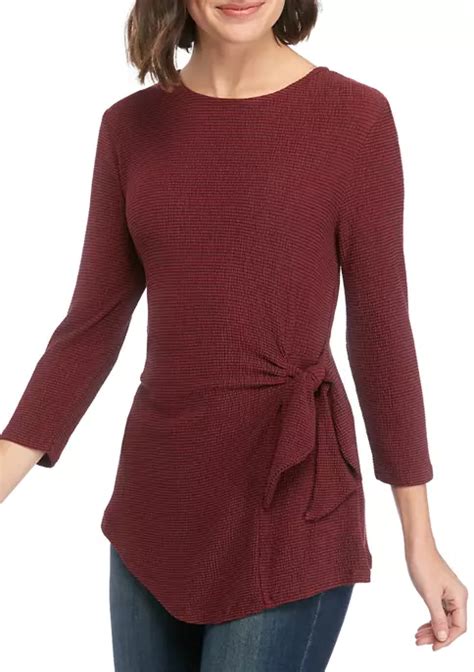 New Directions Womens 34 Sleeve Knit Top Belk