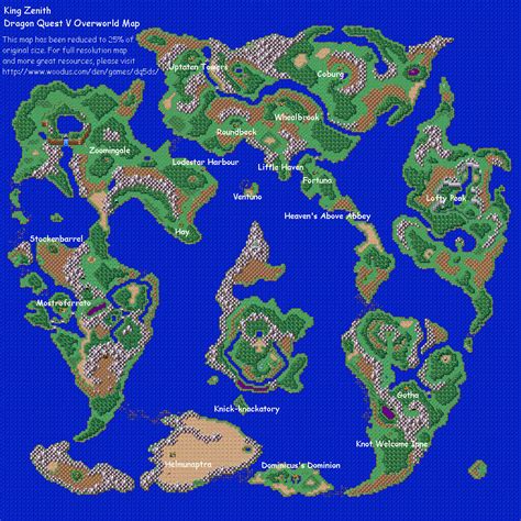 Dragon Quest V Hand Of The Heavenly Bride Overworld Tileset Map Map