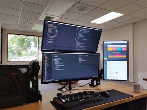 Curved Monitor Desk Setup Ping