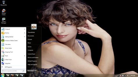 Milla Jovovich 2 Windows 7 Theme By Windowsthemes On Deviantart