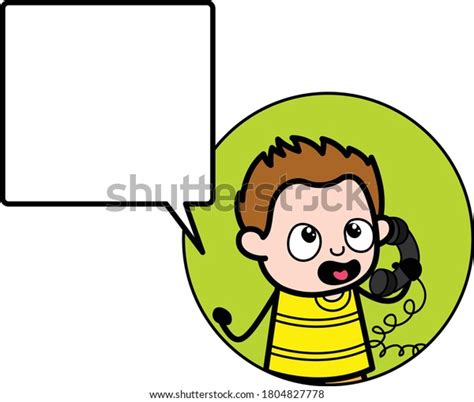 Cartoon Young Boy Calling On Cell Stock Vector Royalty Free