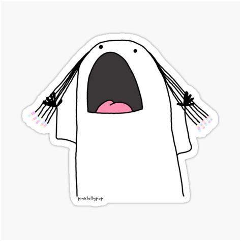 Screaming Hair Pulling Stickman Sticker For Sale By Pinklollypop