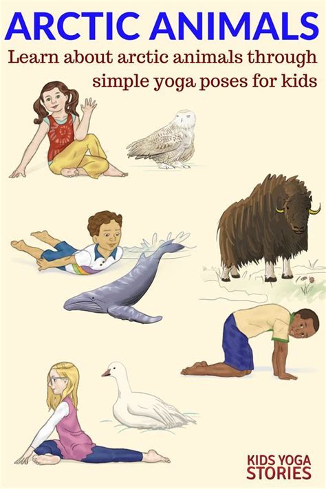11 Arctic Animals Yoga Poses For Kids Printable Poster Kids Yoga