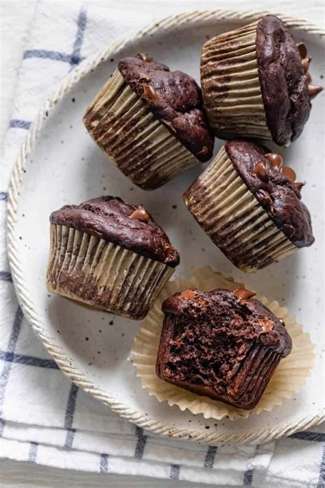Chocolate Banana Muffins {healthy Easy} Feelgoodfoodie