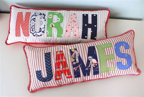 Applique Name Pillows Diary Of A Quilter A Quilt Blog