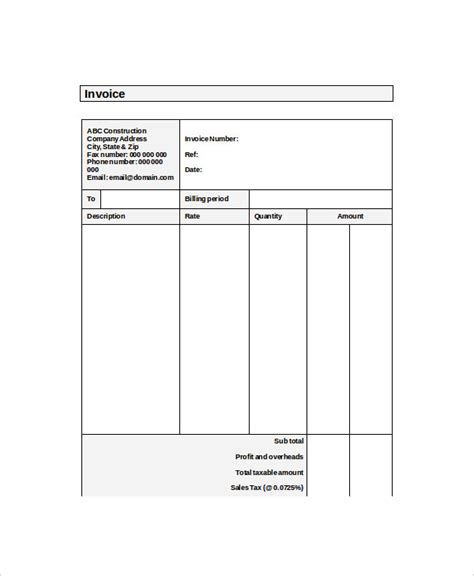 Self Employed Invoice 5 Examples Format Pdf Examples