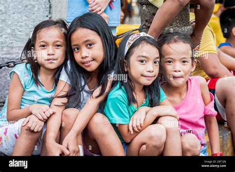 Filipino Children Playing In School