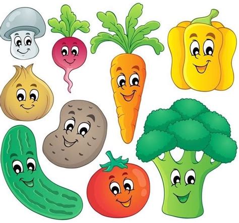 10 Dibujos De Verduras Y Frutas Para Niños