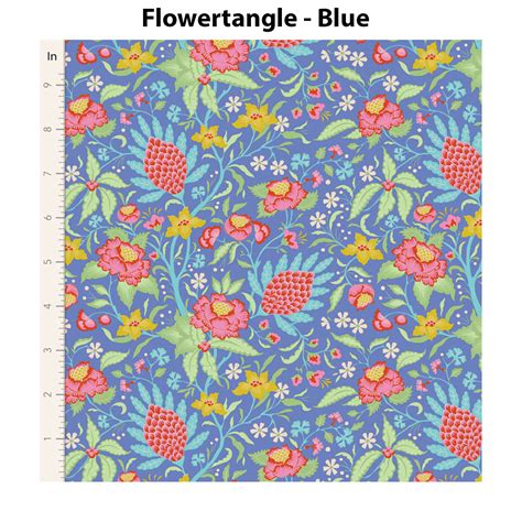 Tilda Bloomsville Collection Flowertangle Blue Tuppences