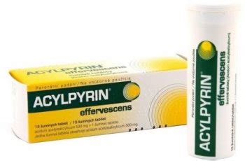 Nejstarší syntetické léčivo acylpyrin se používá ke snížení vysoké teploty. Acylpyrin šumivé tablety 15x500mg - Vitalia.cz