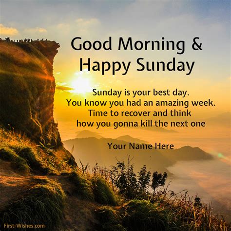Good Morning Happy Sunday Image Wishes Quotes