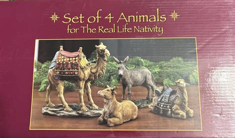The Real Life Nativity Set Of 4 Animals For 10 Nativity Ebay