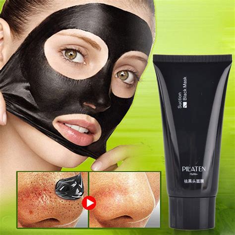 pilaten blackhead remover mask deep cleansing purifying peel acne treatment mud black mud face