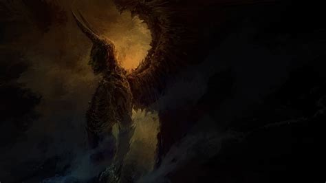 Hell Digital Art Drawing Devil Wings Creature Fantasy Art Demon