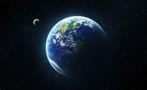 Earth And Moon From Space Earth Wallpaper Space Moon Earth From
