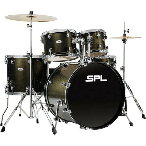 Sound Percussion Labs Unity Ii 5 Piece Complete Drum Set With Hardware Cymbals And Throne Black