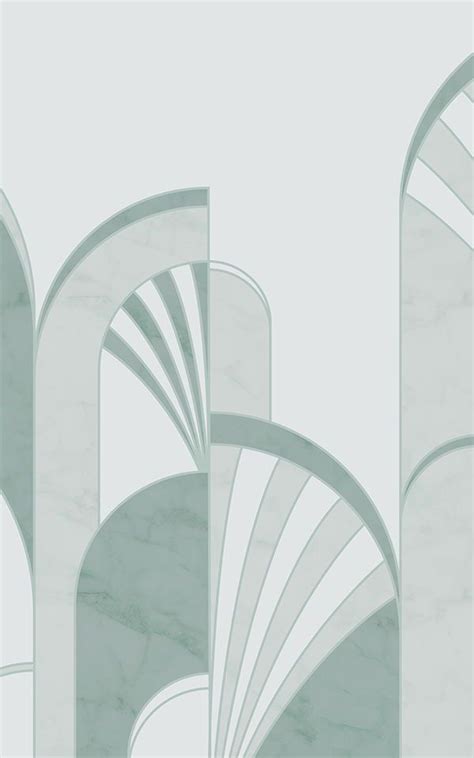 Green Art Deco Arches Print Wallpaper Mural Hovia Uk Wallpaper Art