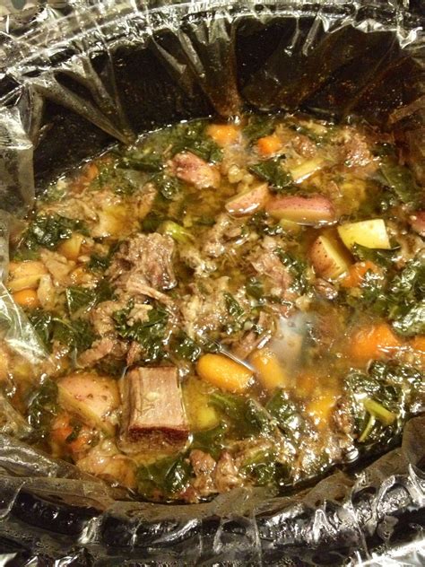 Ground beef stew is made in the slow cooker and it will make your house smell amazing! Tammy's Beef and Kale Stew/Soup Ingredients: Pot Roast Lipton Onion Soup Mix (2 envelopes ...