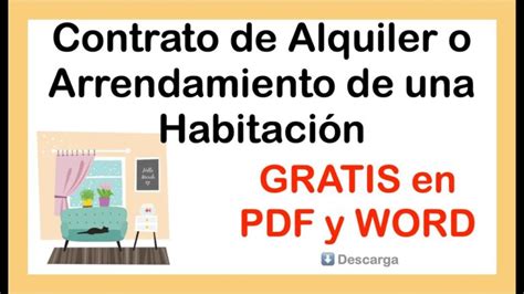 Modelo Contrato Alquiler Habitacion Gratis Actualizado Octubre 2023