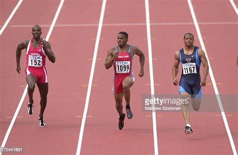 Athletics 100m Donovan Bailey Photos And Premium High Res Pictures