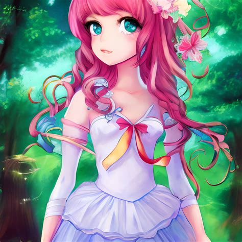 Pretty Princess Anime Girl With Flowers Crown By Coaster3002 On Deviantart