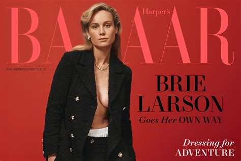 Brie Larson Covers Harpers Bazaars April 2023 Reinvention Issue Tom