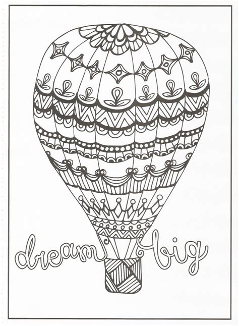 Timeless Creations Creative Quotes Coloring Page Dream Big