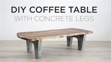 The wood was free and i had the deck stain left over from restaining our deck, so out of pocket for this project was around $65. DIY Coffee Table with Concrete Legs - YouTube