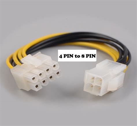 atx 4 pin male to 8 pin female eps cpu power converter cable lead adapter 12v ebay