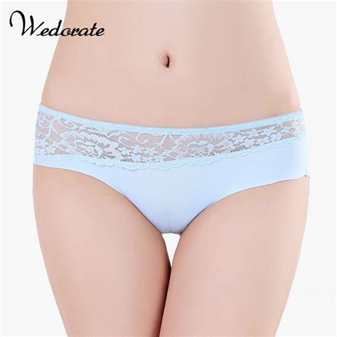 wedorate 2017 new brand designer women underwear sexy lace patchwork low waist bowtie panties