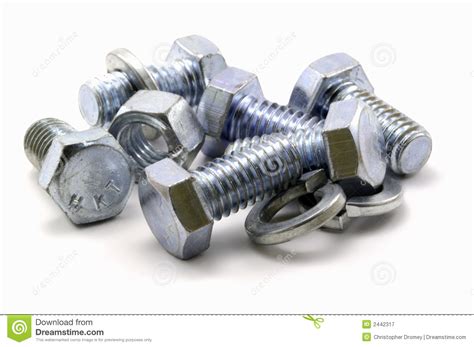 Nuts And Bolts Stock Image Image Of Shiny Attach Assemble 2442317