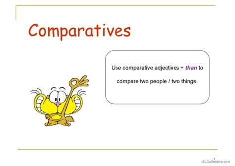 Comparison Comparative And Superlative English Es