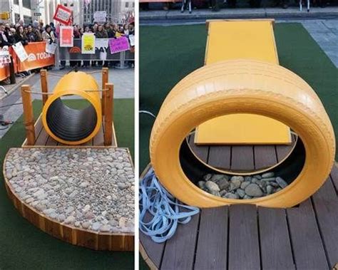 Puppies can tire and drown and should be able to get in and out of the water with little effort. See Wrangler's plaza play space — and learn how to create your own | Dog playground, Dog ...