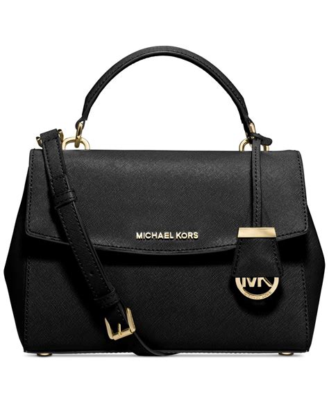 Michael kors opens up the world of jewelry and watches to a heightened sense of style and poise. Michael kors Michael Ava Small Top Handle Satchel in Black ...