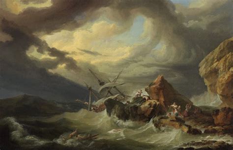 A Shipwreck Off A Rocky Coast 1760s By Philippe Jacques De