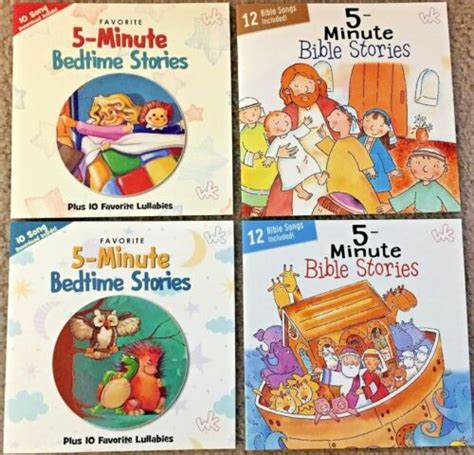 5 Minute Bedtime And Bible Stories Books Set Of 4 2019 New