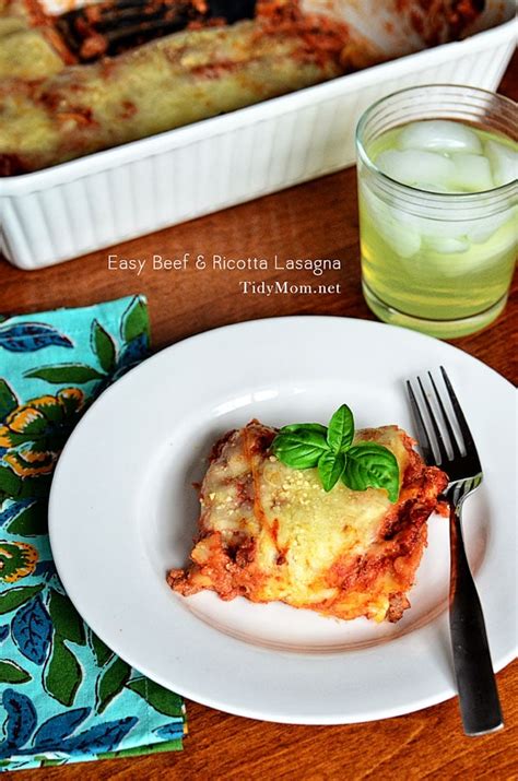 Easy Beef And Ricotta Lasagna