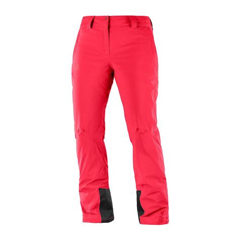 Salomon Womens Icemania Ski Pant Hibiscus Jarrold Norwich