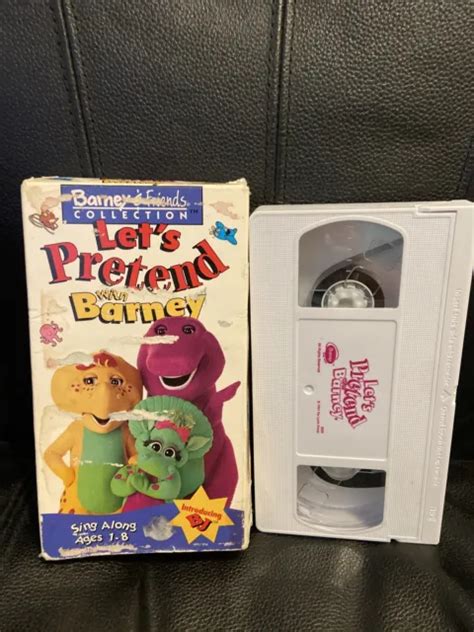 Barney Friends Lets Pretend With Barney Vhs Bj Lyons Sing Along