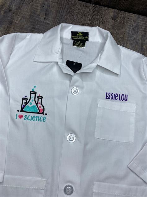 Kids Custom Lab Coat Embroidered Personalized Kids Lab Etsy
