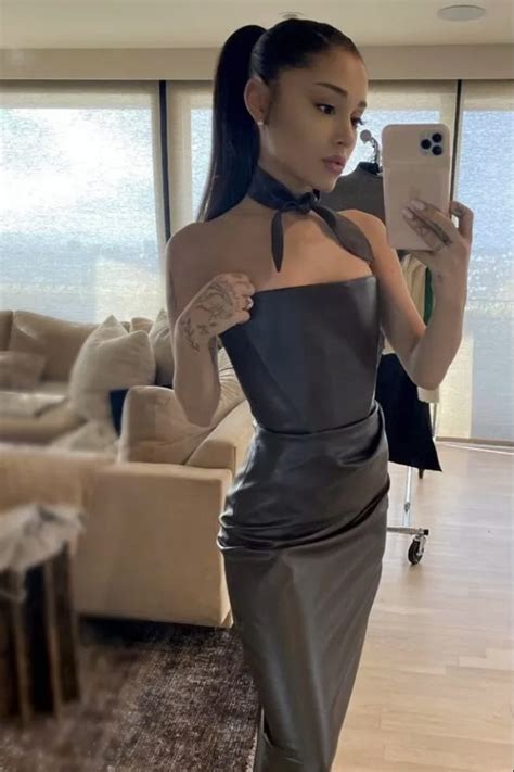 We Still Havent Recovered From The Strapless Leather Dress Ariana