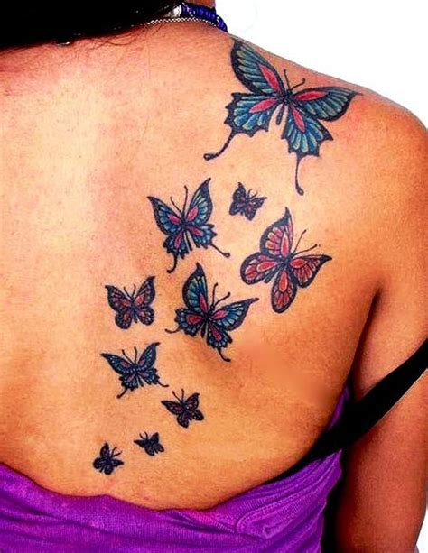 back shoulder butterfly tattoos for females viraltattoo