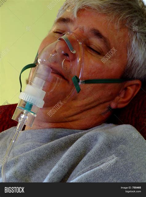 Ill Senior Man Oxygen Image And Photo Free Trial Bigstock