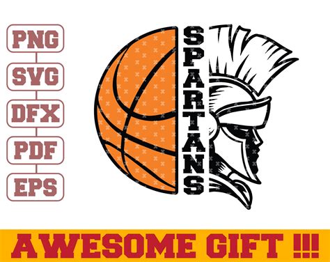 Spartans Mascot Basketball Svg Spartans Team Svg Spartans Etsy