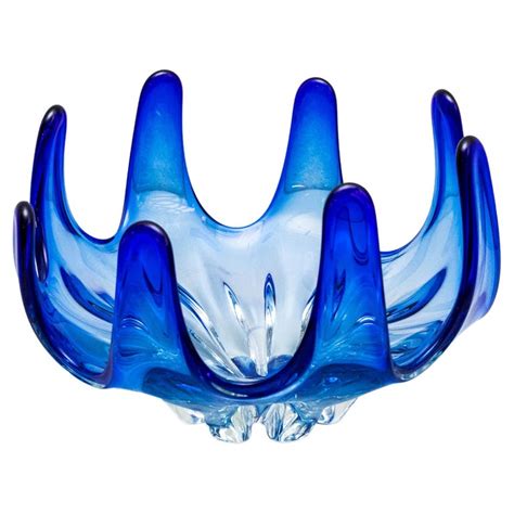 Blue Murano Glass Vase Circa 1970 For Sale At 1stdibs