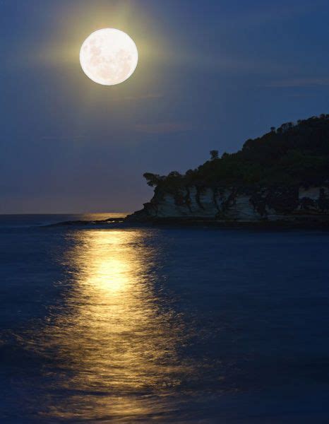 Print Of Super Moon Rise Over Pearl Beach In 2020 Super Moon