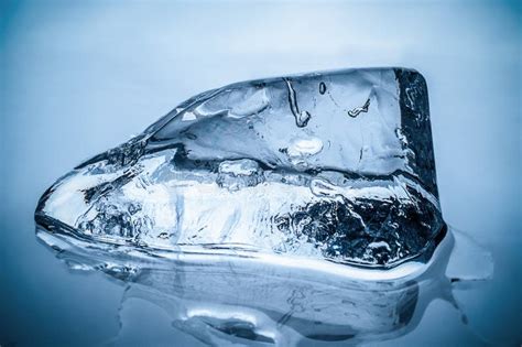 Melting Blue Ice Cubes Close Up Stock Image Image Of Purity Closeup