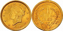 Vereinigte Staaten Dollar 1851 U.S. Mint Münze, Liberty Head - Type 1 ...