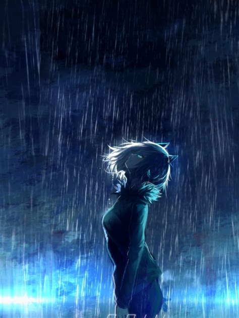 Free Download Download 2560x1440 Anime Girl Scenic Raining