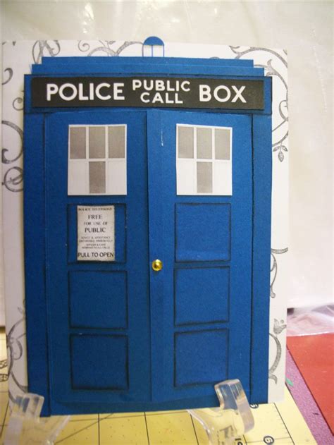 Dr Who Tardis Call Box Card Card Box Locker Storage Tardis